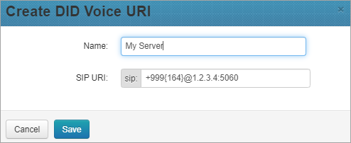 Screenshot of the PBX server port