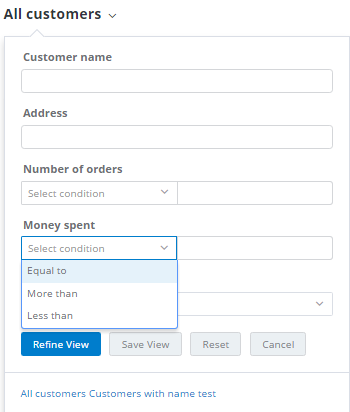 Select Customers List