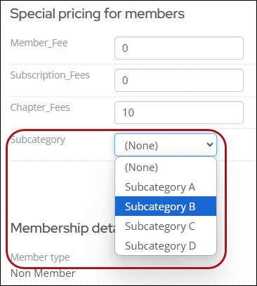 Using the explicit list on an account page