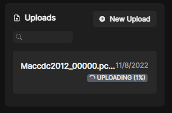 New Upload button