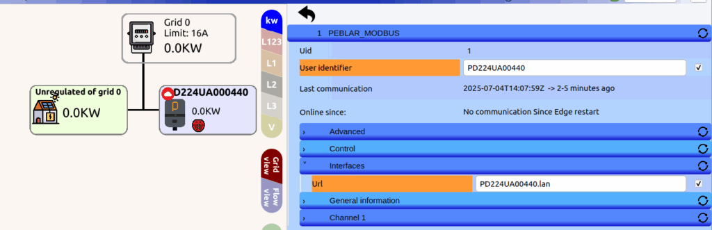 Peblar configuration in Edge