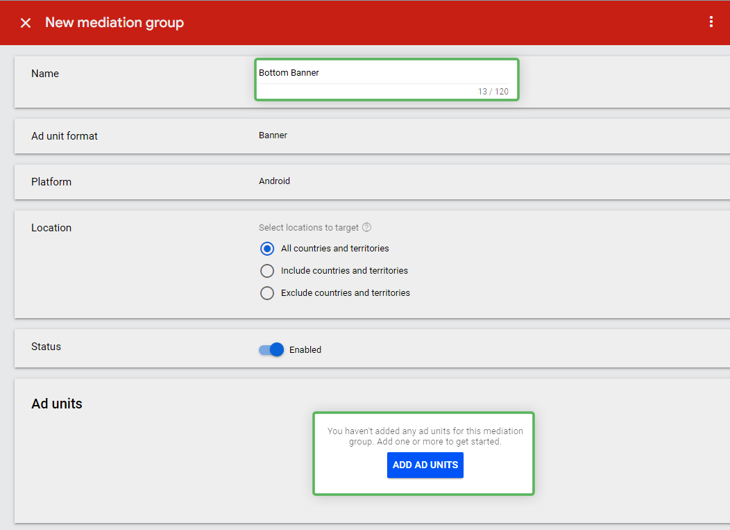 Configure the basic mediation group settings