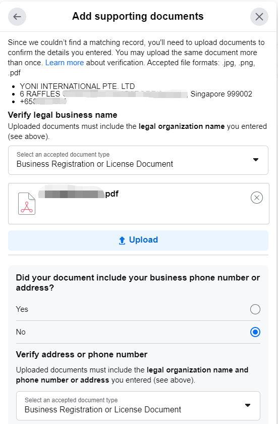 Upload documents