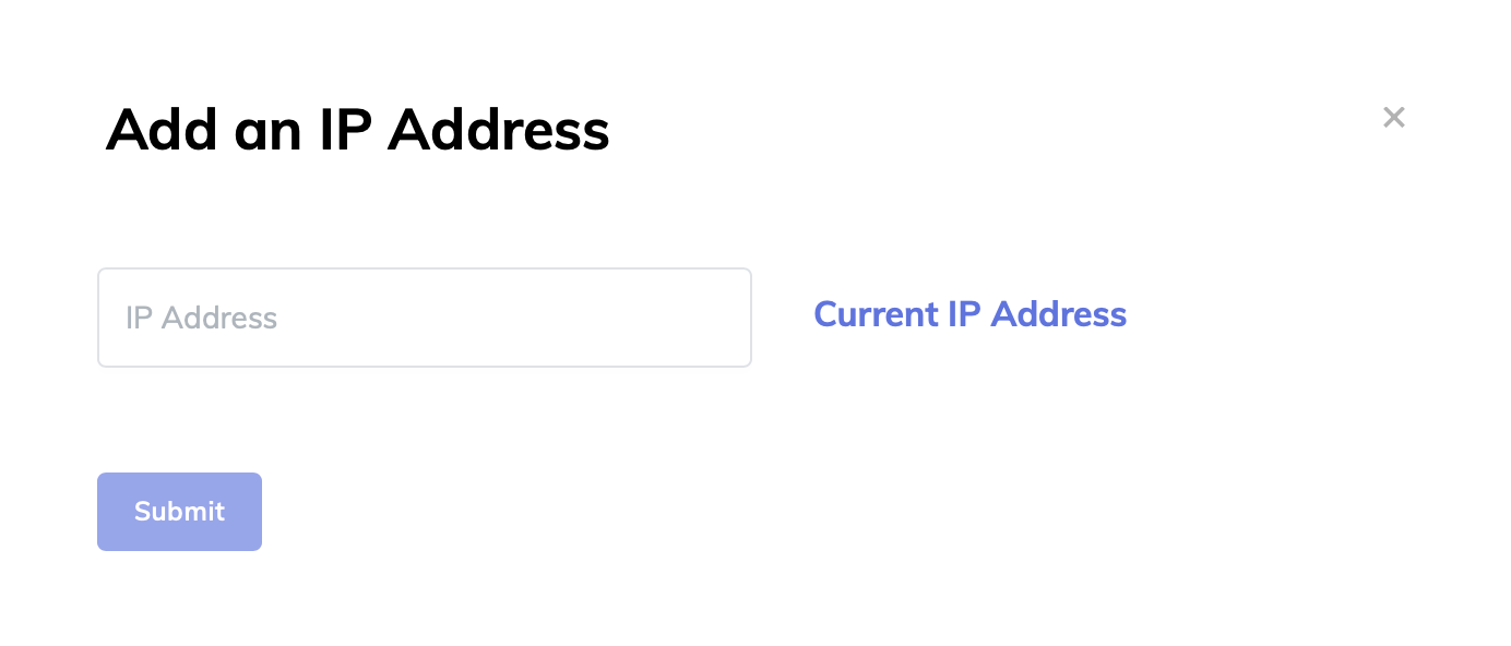 Add IP Address Screen