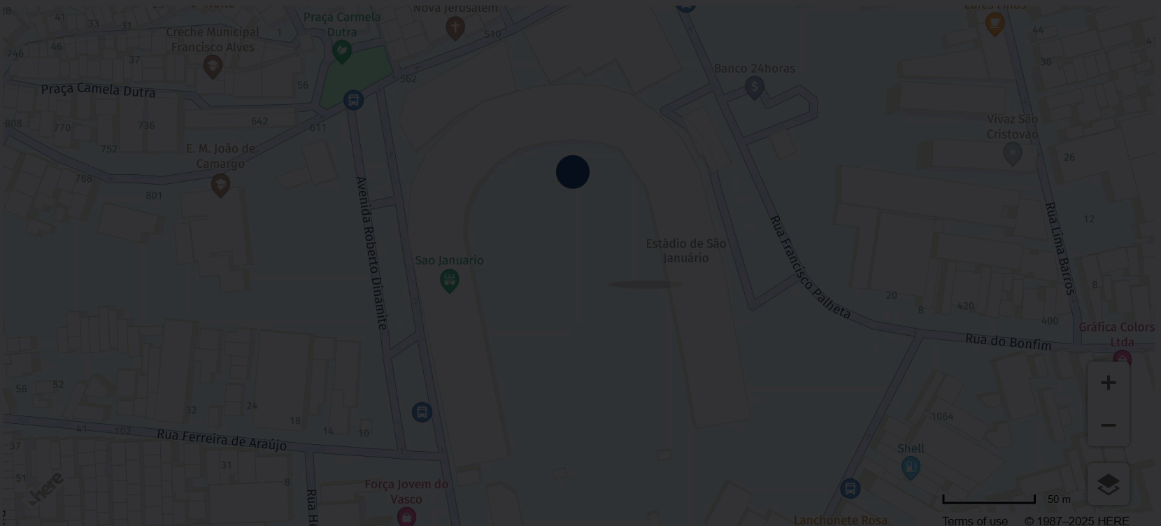 Map with an animated marker