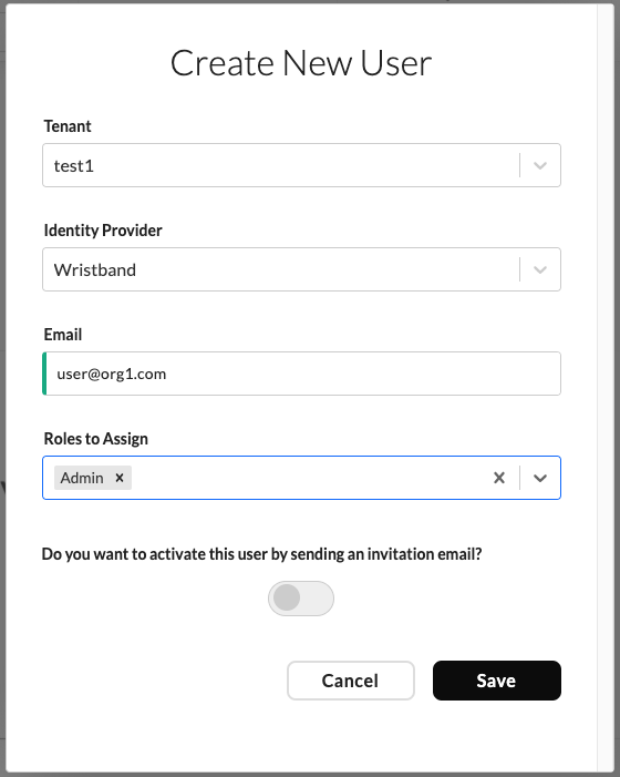 Add user modal