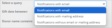 Selecting a query
