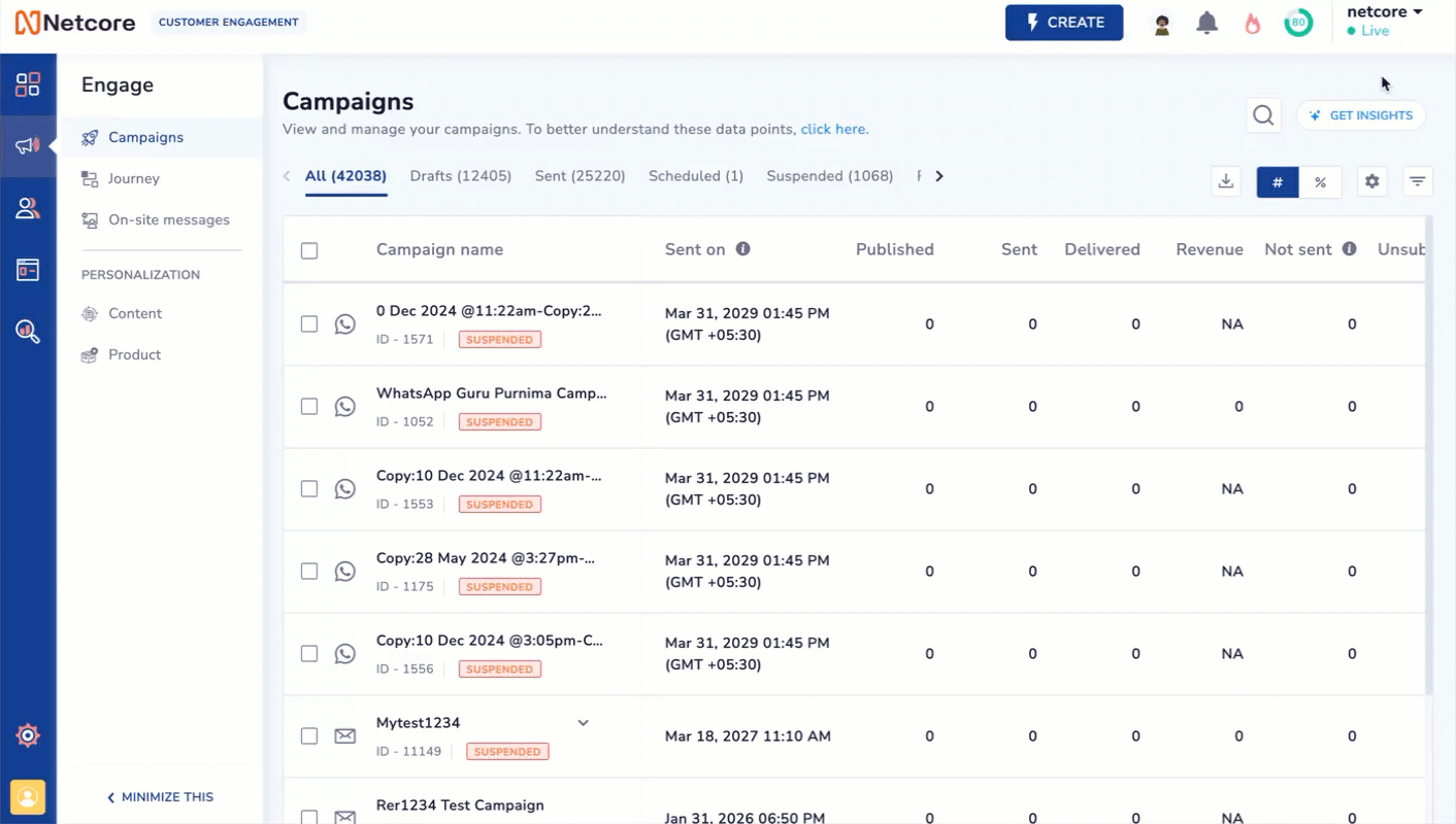 Get Insights Button