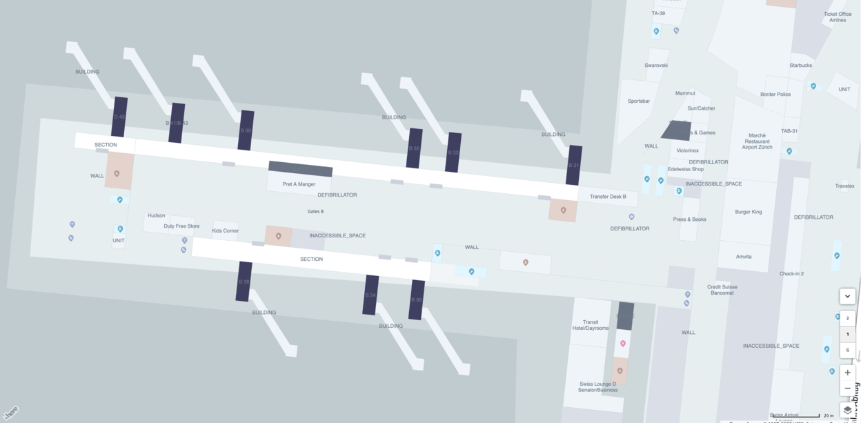 Example of a HERE Indoor Map