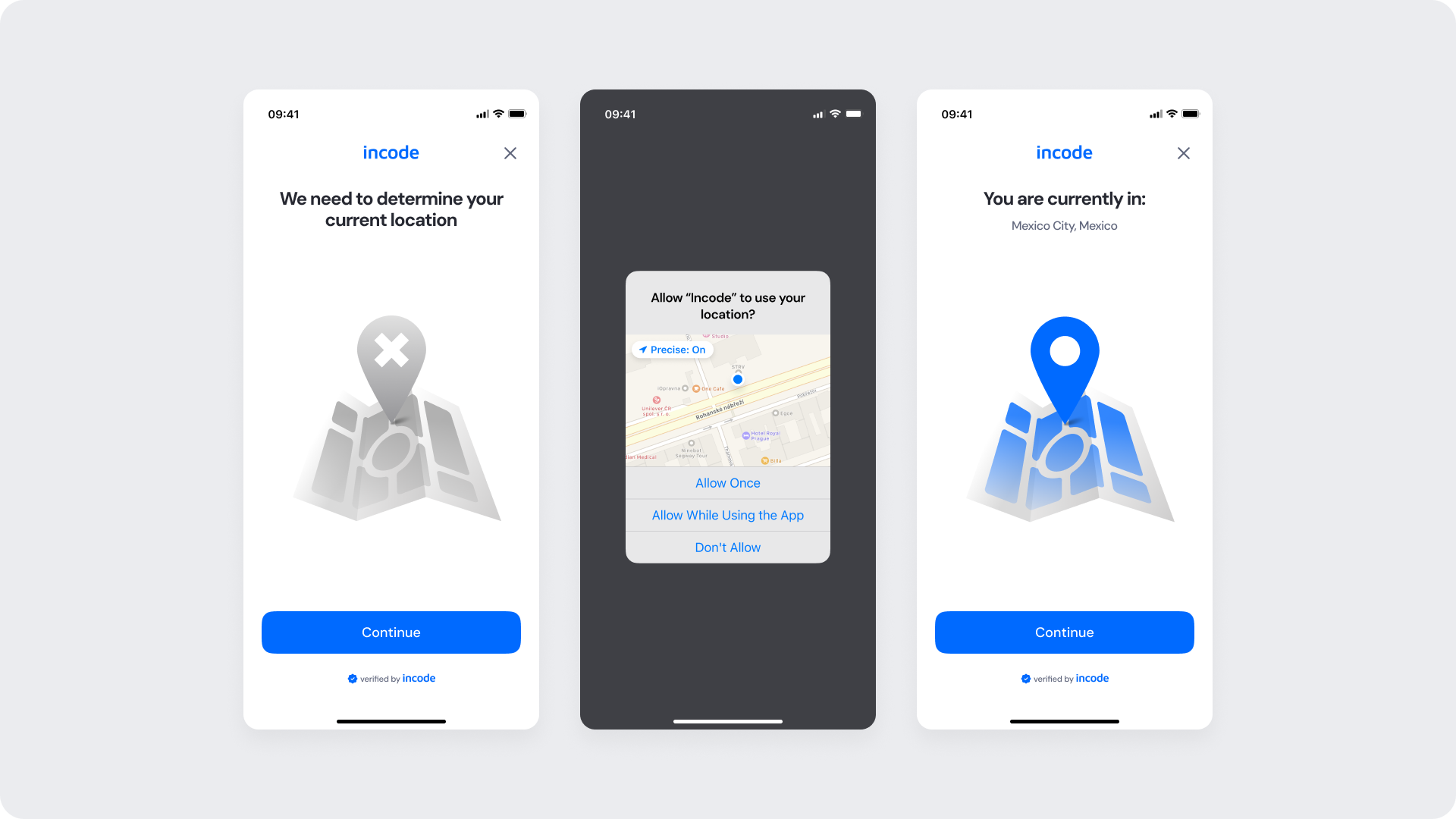 Geolocation module - Happy Path in Light mode