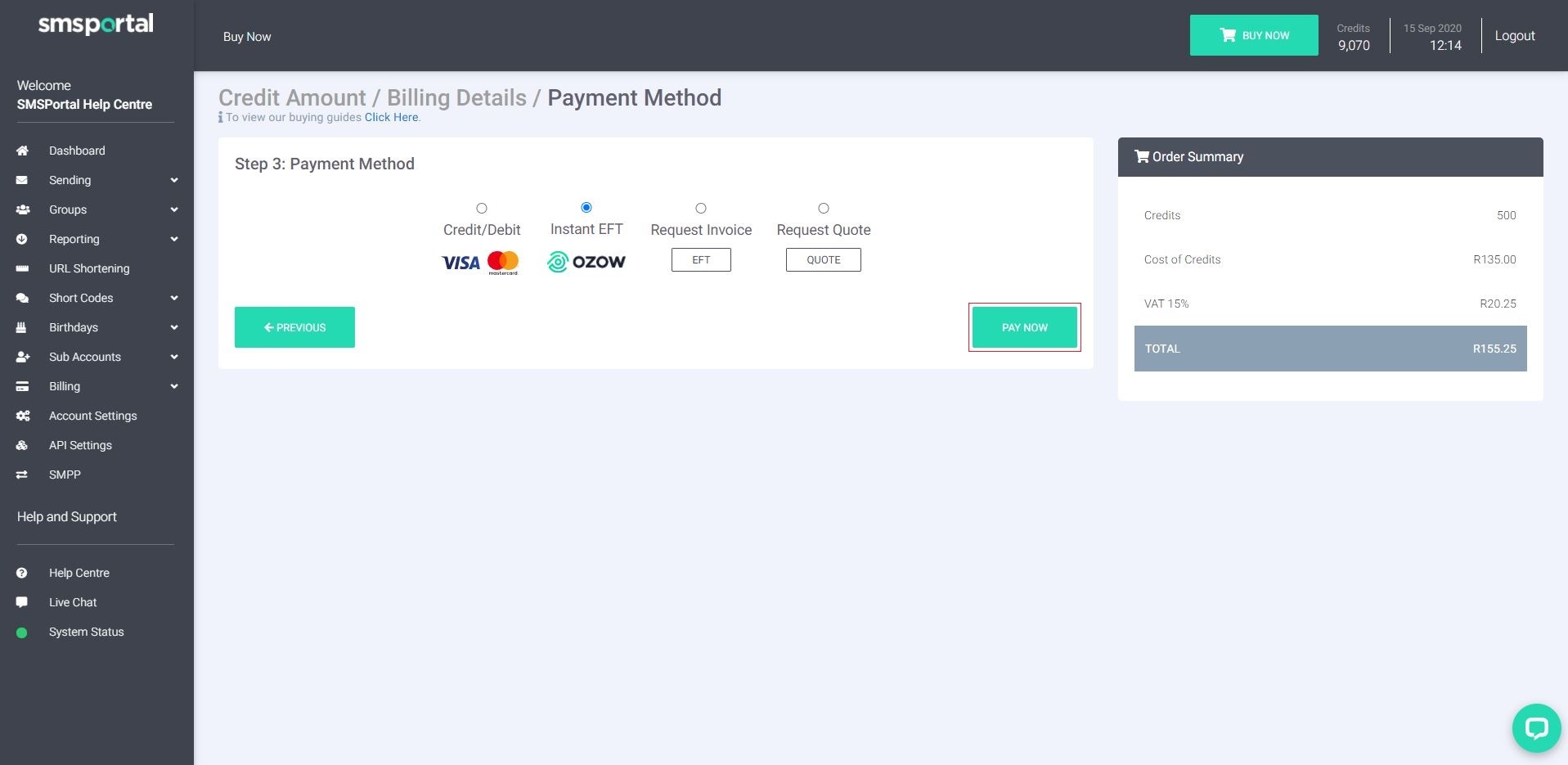 Instant EFT Payments