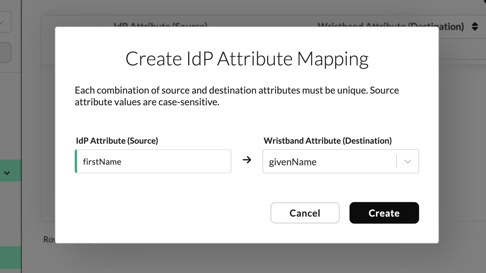 create-idp-attribute-mapping-modal