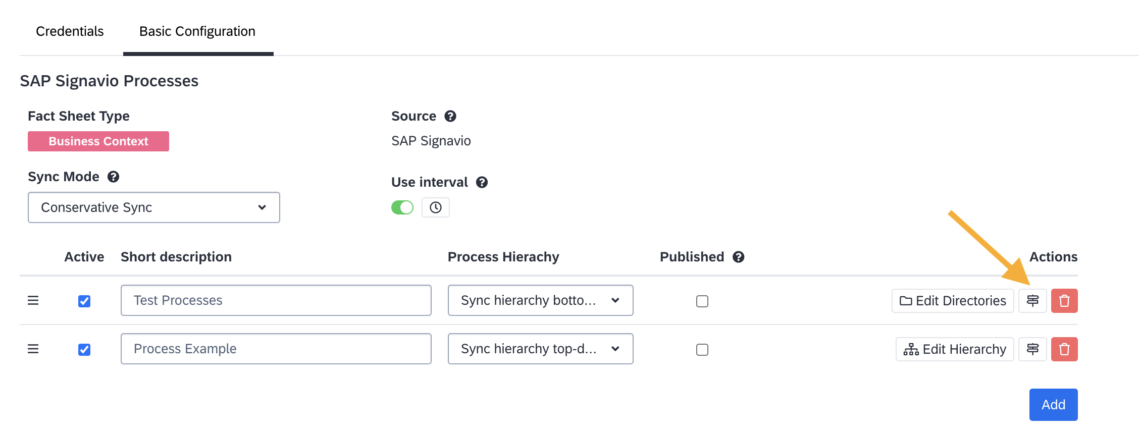 Click the Field Mapping Icon to Open the Settings