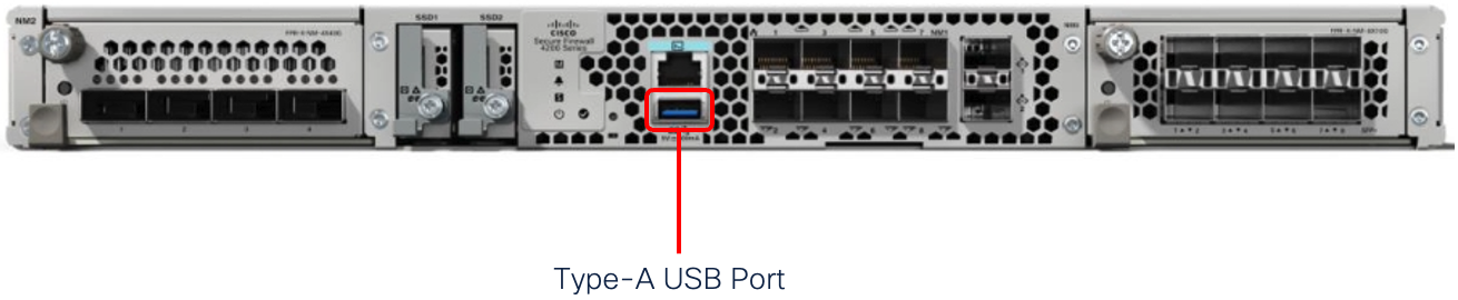 Figure 3: Secure Firewall 4200 Front-Panel USB Port