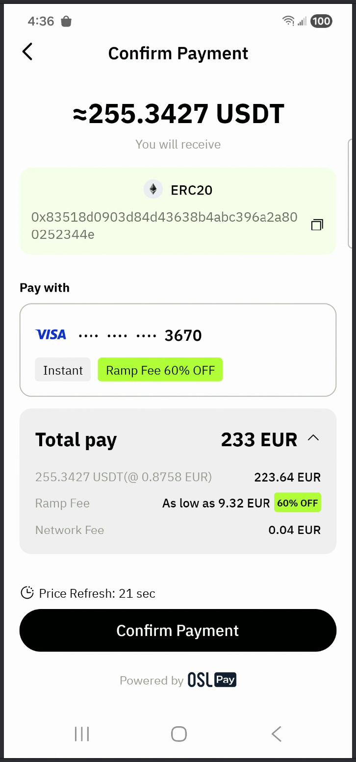 Buy Crypto Page