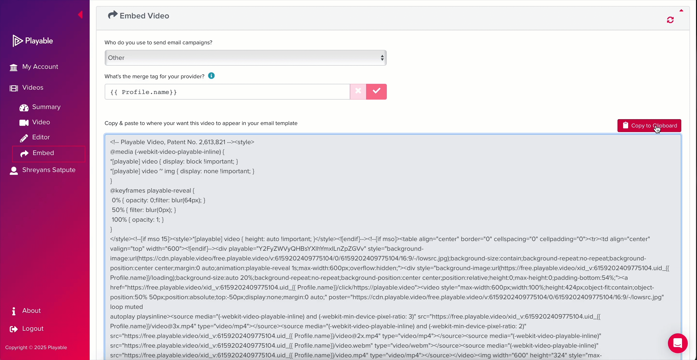 Insert the HTML Code Snippet