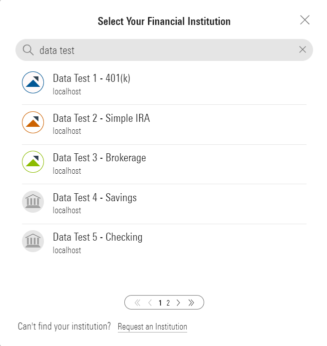 Selecting the Test FIs