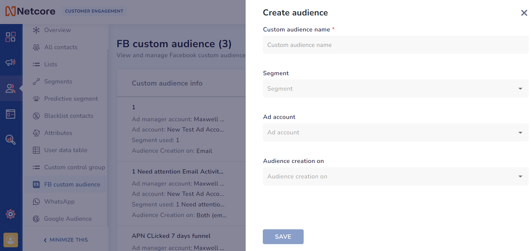 Create Facebook Custom Audience