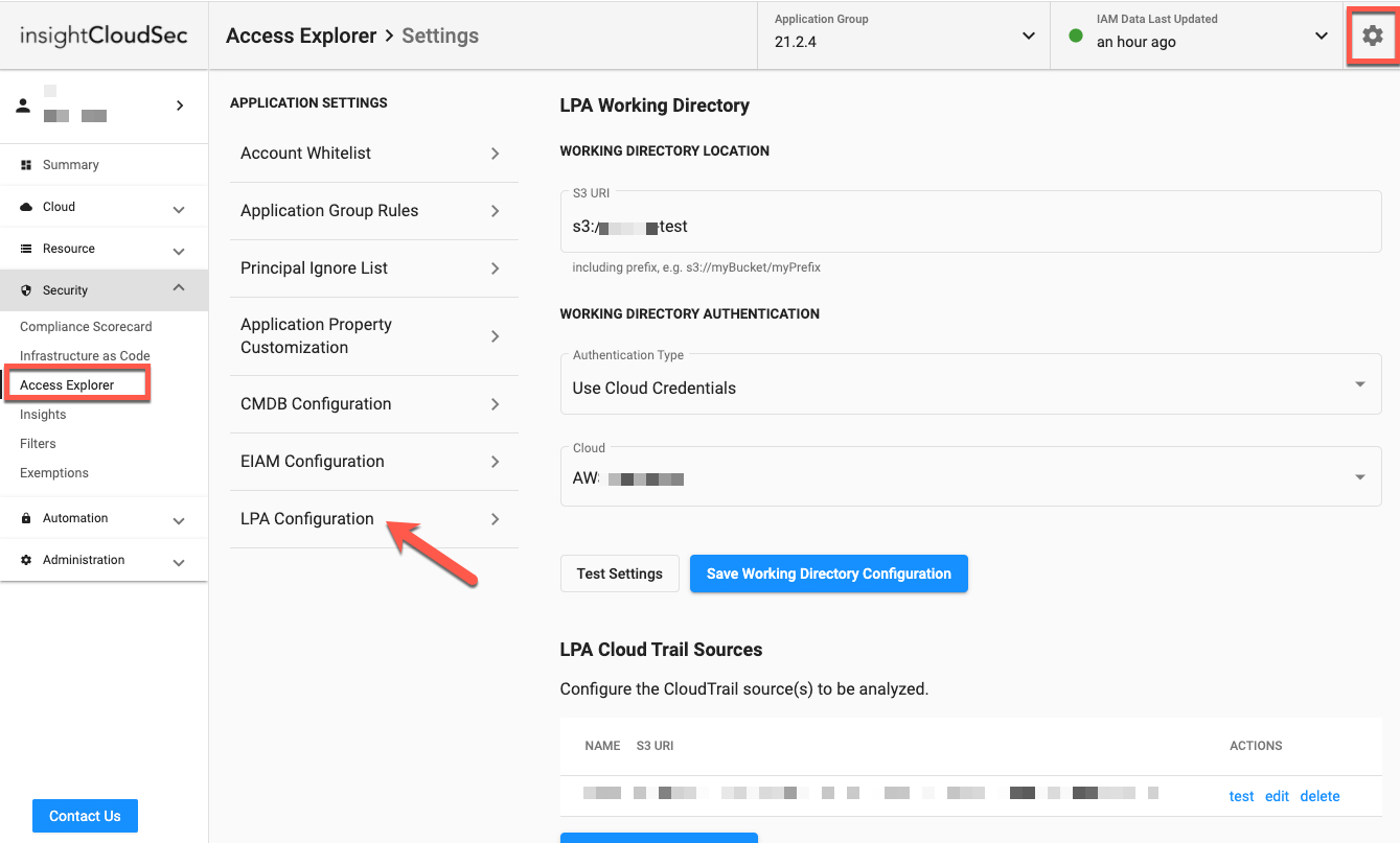 Access Explorer - LPA Configuration