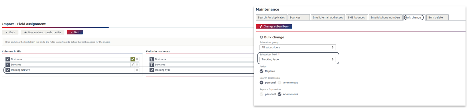Tracking type via import Tracking type via import