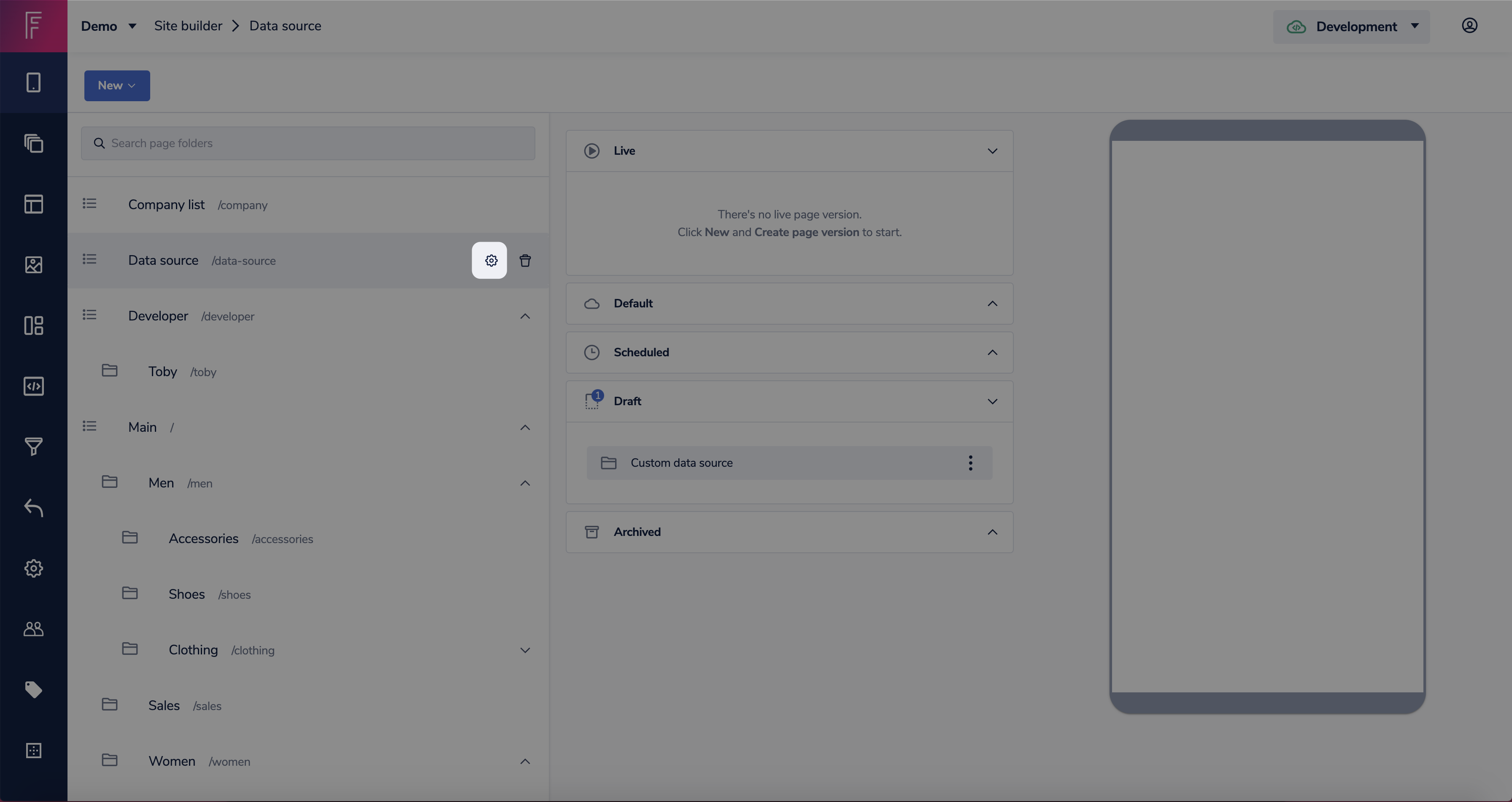 Click the settings icon on the page folder.png