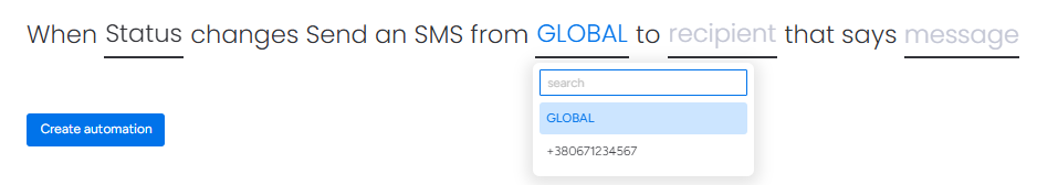 Screenshot with selecting a sender