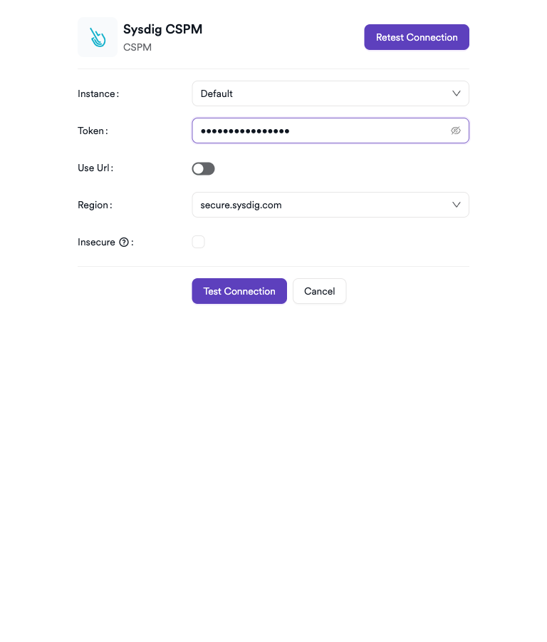 Sysdig CSPM settings