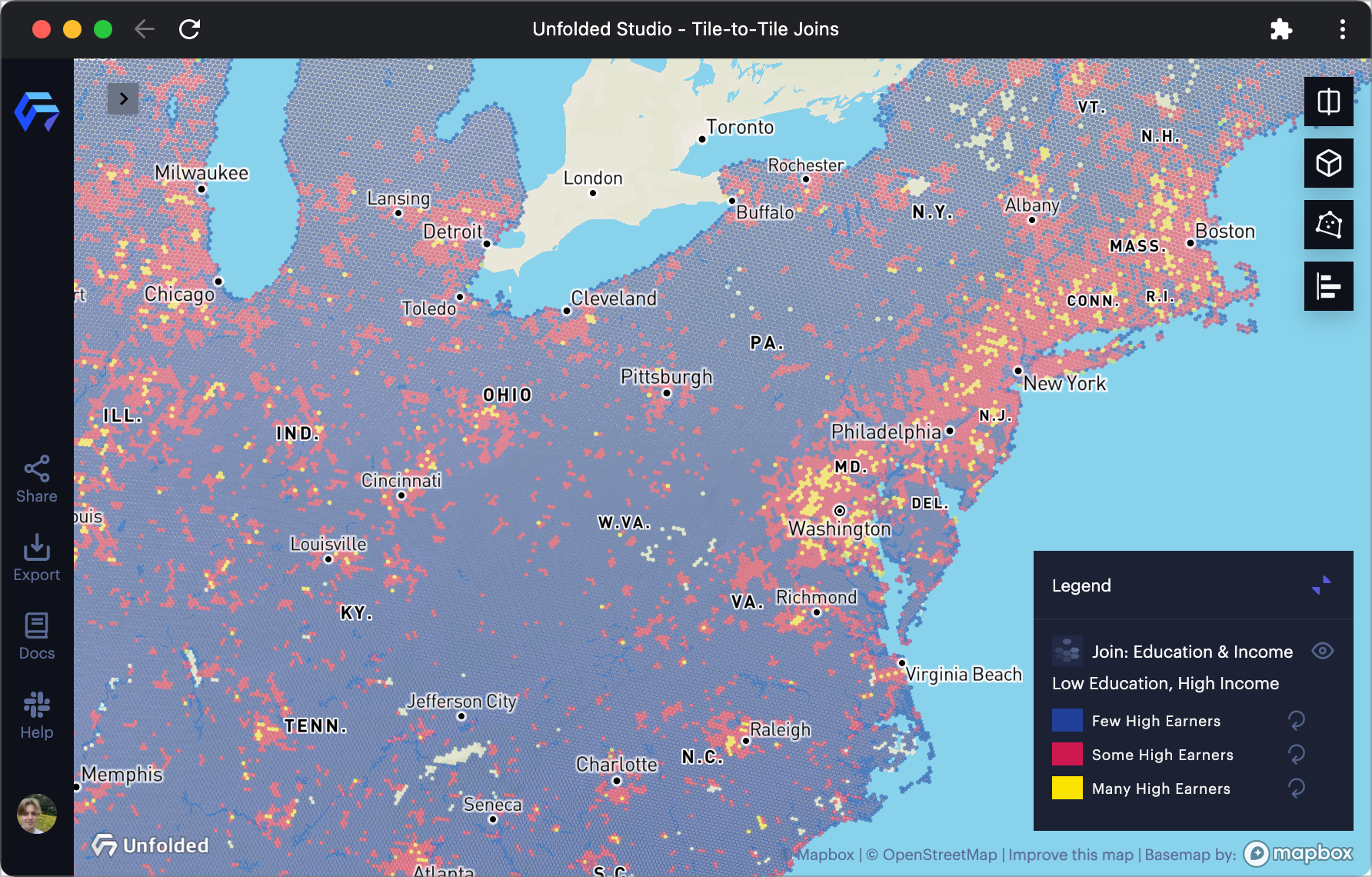 Visualizing high-earners without formal educations.