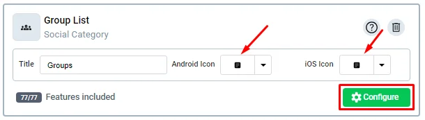 group list configuration