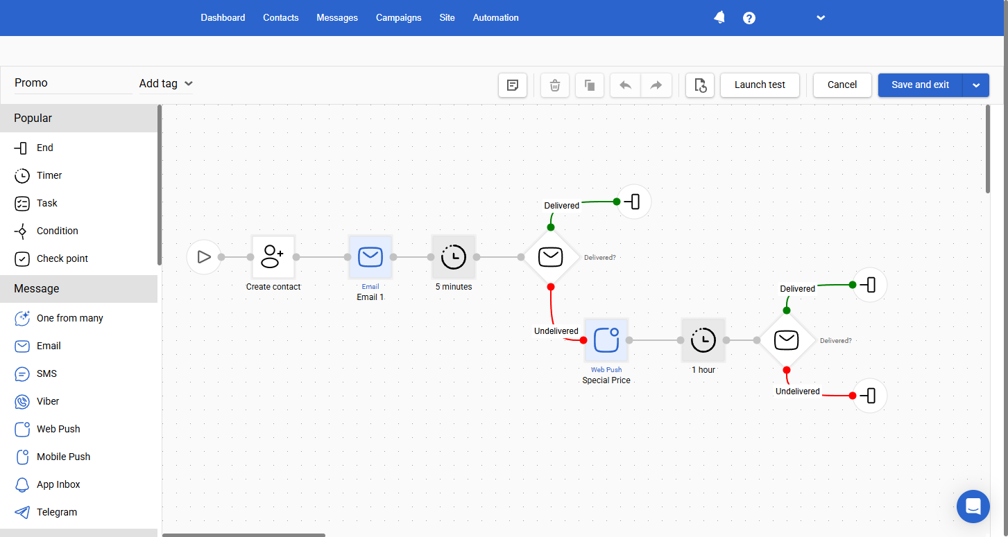 Workflow drag-and-drop builder