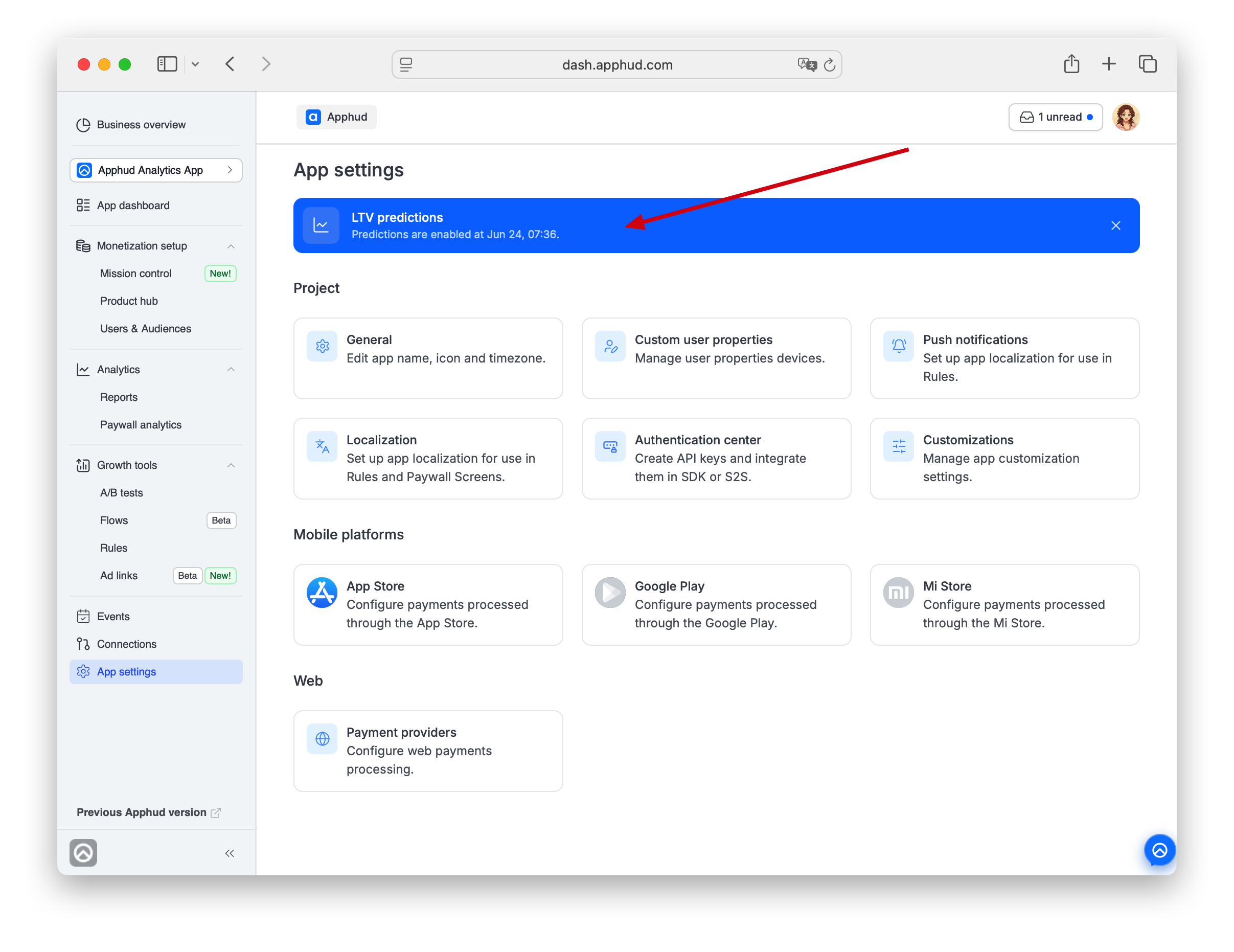Apphud - Enabled Predictions