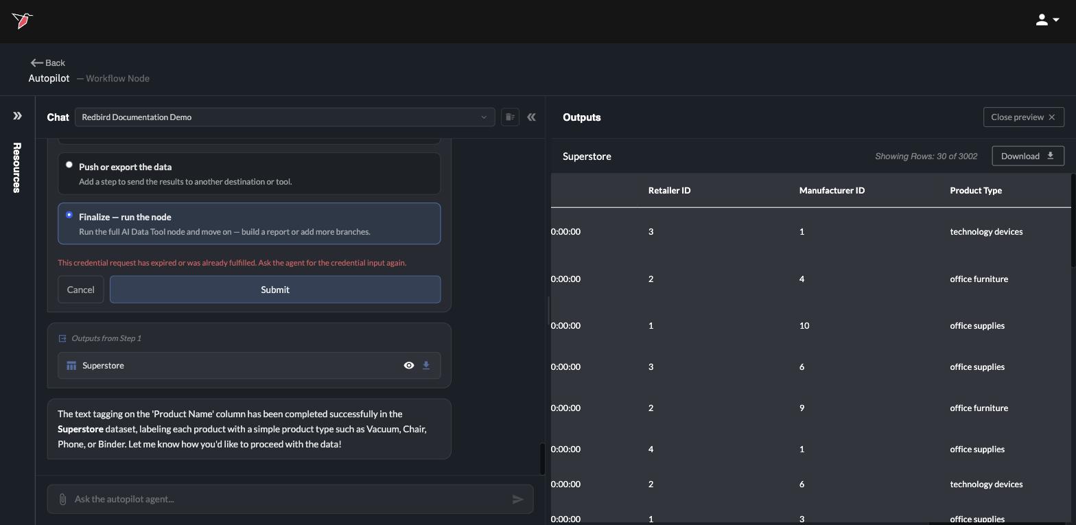 The tagged data: a new Product Type column labeling every row
