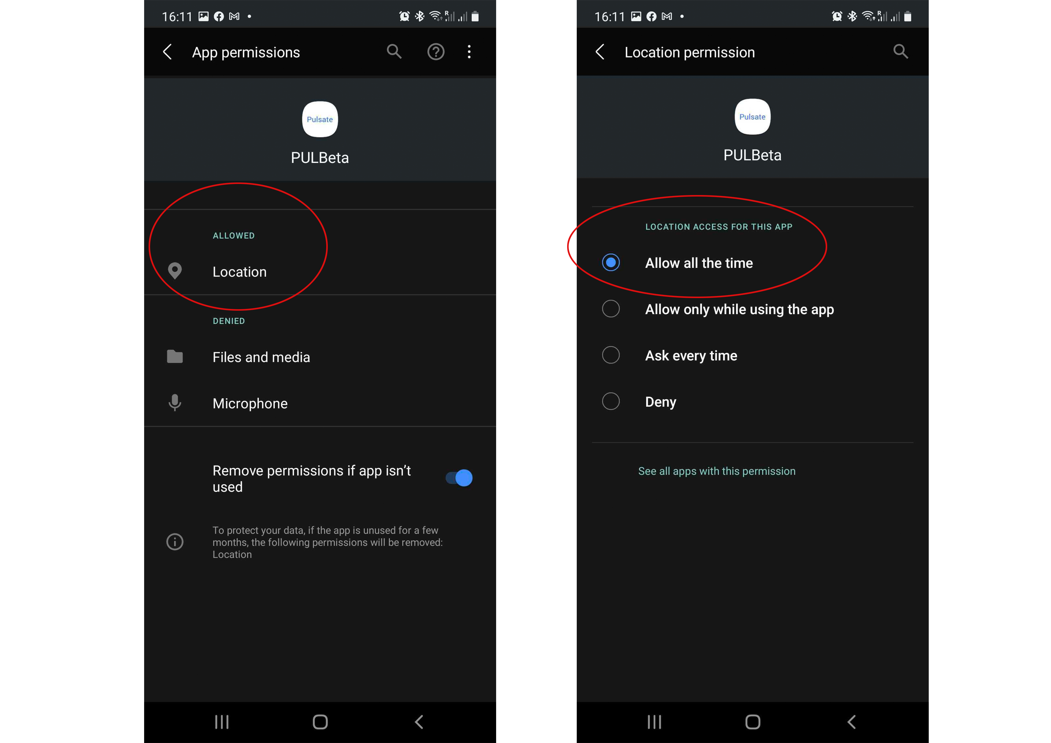 Android Location Permissions