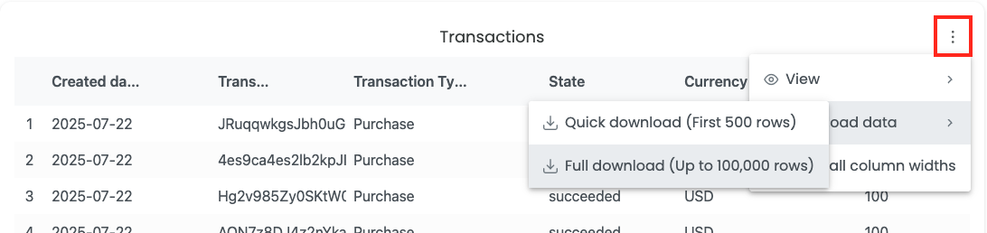 Quick and Full download options