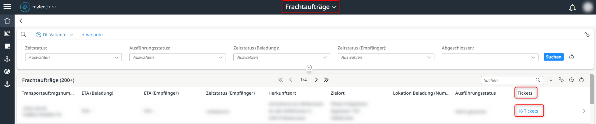 Zugehörige Tickets anzeigen