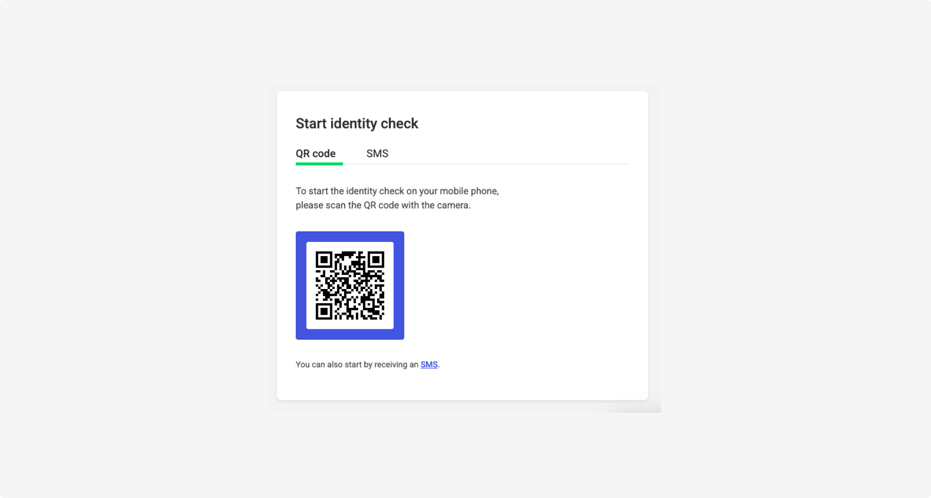 Configure QR code/SMS tabs
