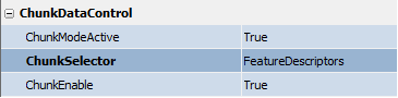 Feature descriptor chunk data settings.