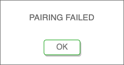Pairing code marked as failed.