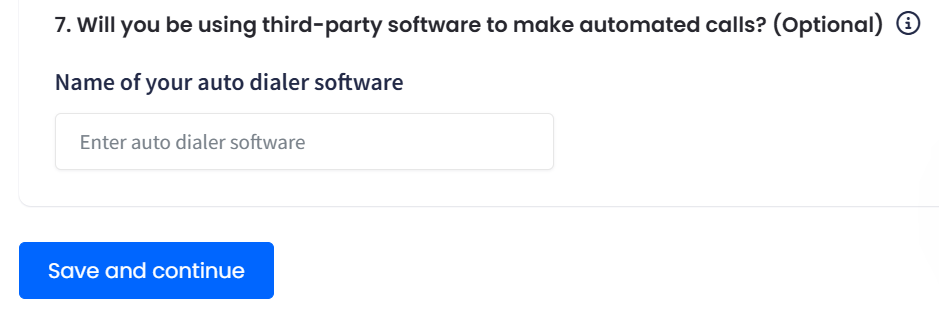 Screenshot with question 7