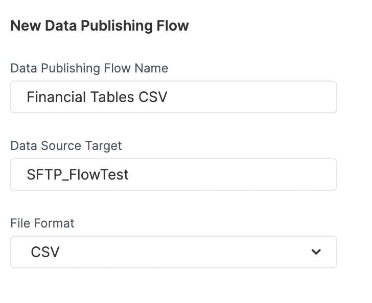 More configuration fields may appear depending on the Data Source Target type.