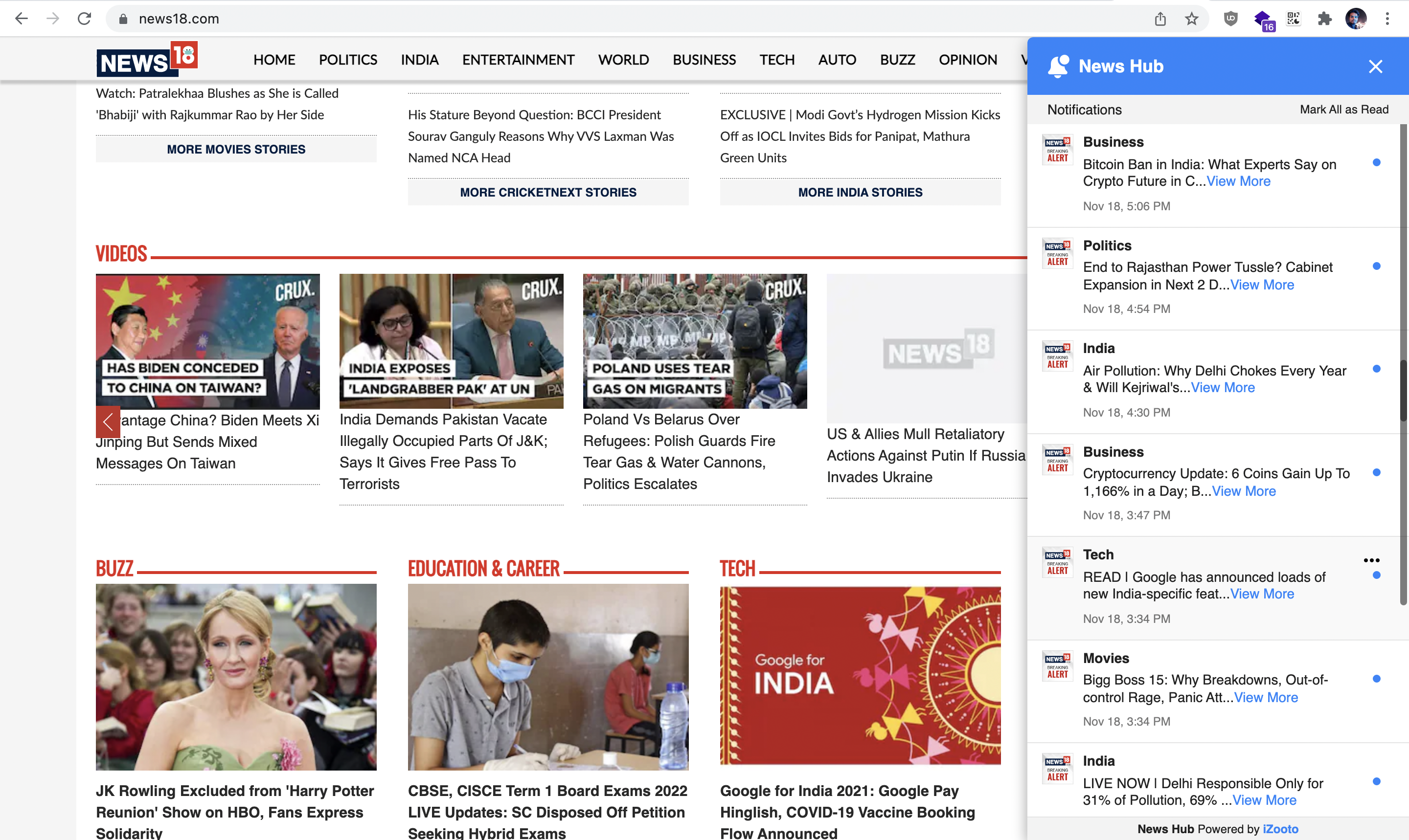 image (3).png News Hub on a publisher website.