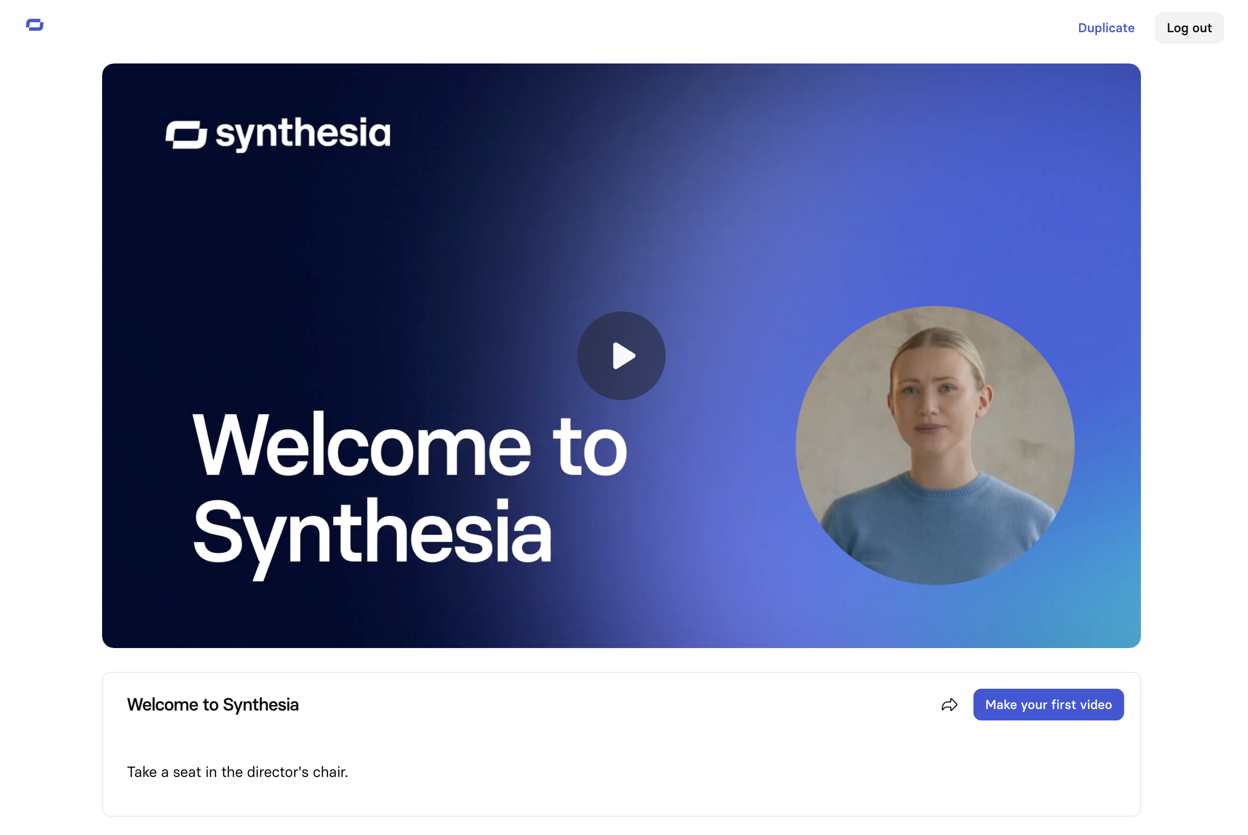 Synthesia share page
