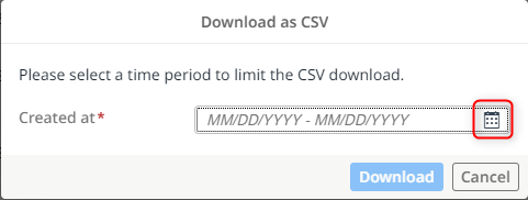 Open the calendar picker
