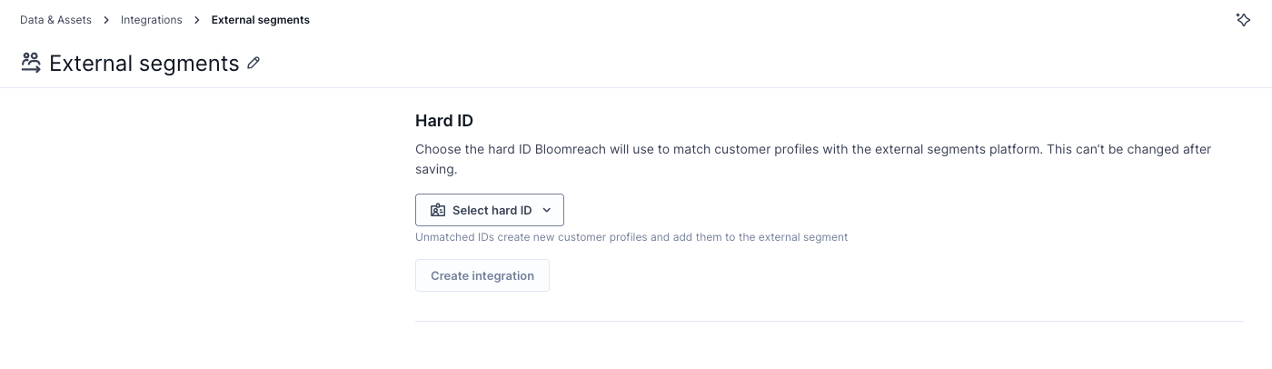 Select the hard ID used to match incoming customer IDs to profiles