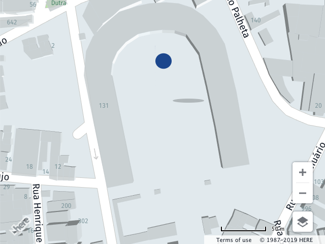 Map with an animated marker