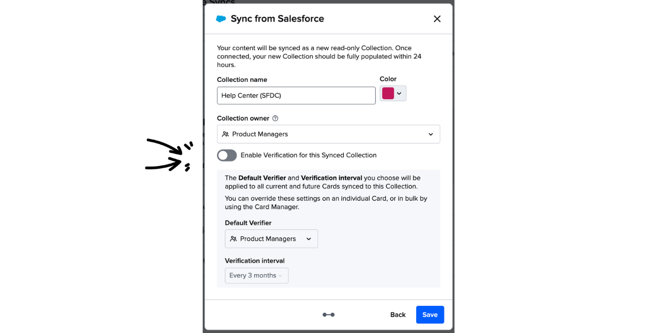 Knowledge Sync default verifier - new sync setup.png