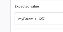 The myParam is the defined parameter