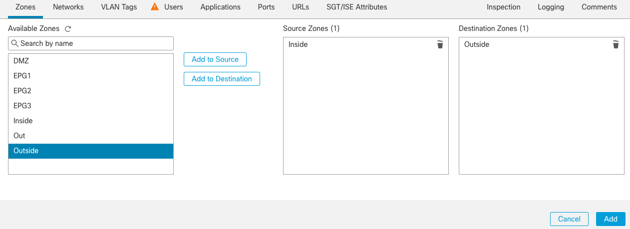 **Figure 13:** Configure Zones