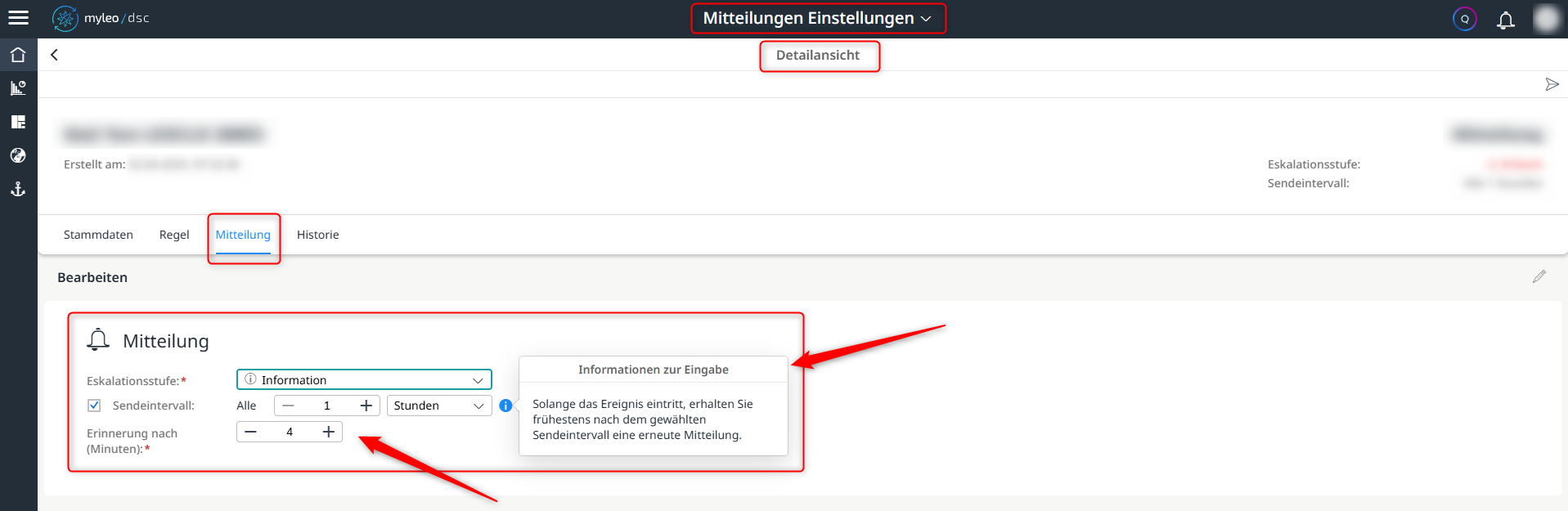 Erneutes Versenden einer Mitteilung