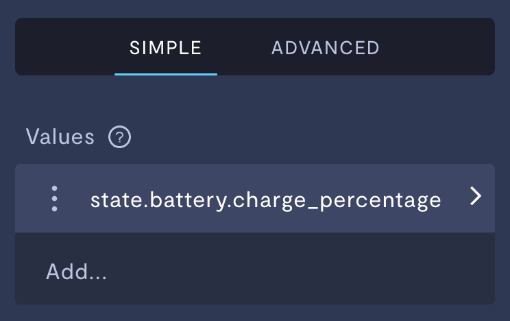 Click the data series you just selected to open the aggregation settings.